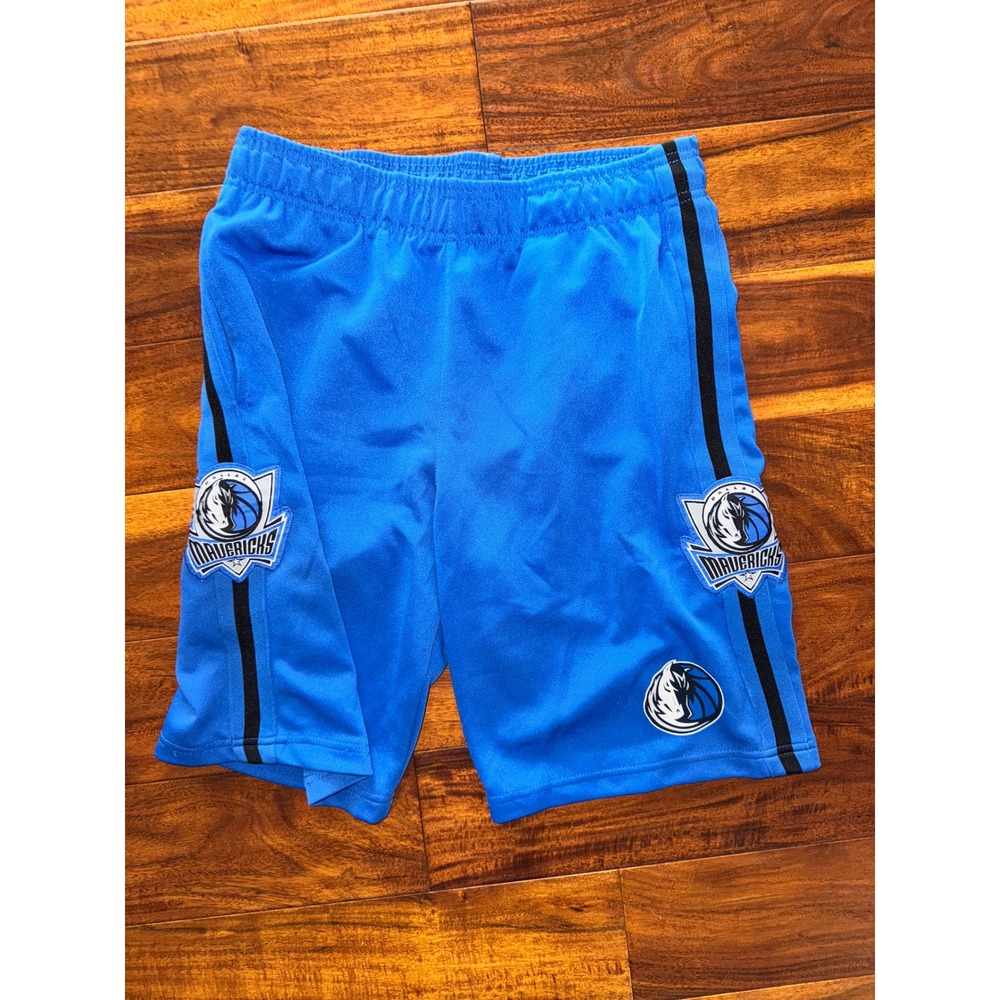 Kids Dallas Mavericks NBA Basketball Shorts Blue Medium Elastic Waist